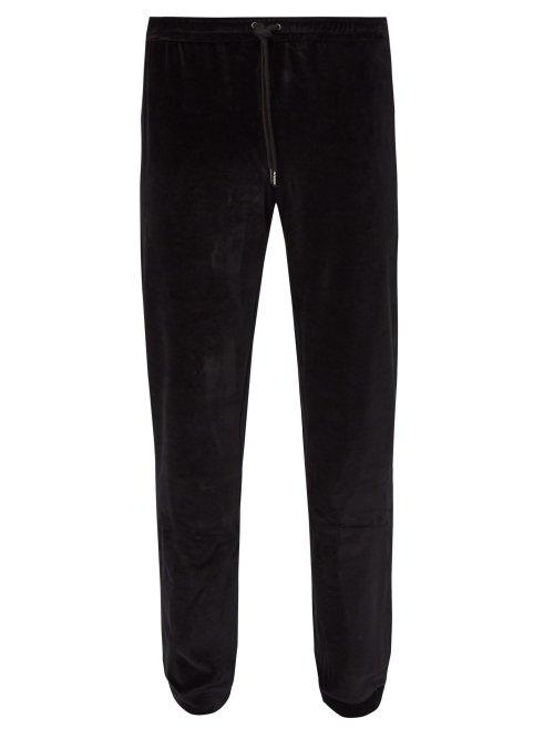 Matchesfashion.com Derek Rose - Nico Velour Track Pants - Mens - Black
