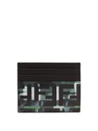 Matchesfashion.com Fendi - Camouflage-print Monogram Leather Cardholder - Mens - Green Multi