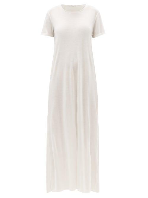 Ladies Rtw The Row - Cetya Tencel-blend Jersey T-shirt Dress - Womens - White