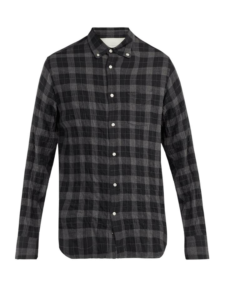 Officine Générale Checked Cotton-blend Shirt