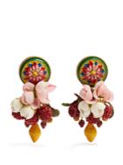 Dolce & Gabbana Daisy Multi-charm Drop Earrings