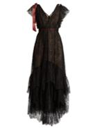 Erdem Perry Embellished Floral-embroidered Tulle Gown