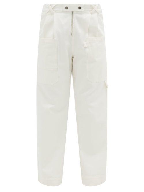 Matchesfashion.com Sea - Mara High-rise Cotton-twill Trousers - Womens - White
