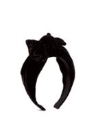 Matchesfashion.com Benot Missolin - Marylin Knotted Velvet Headband - Womens - Black