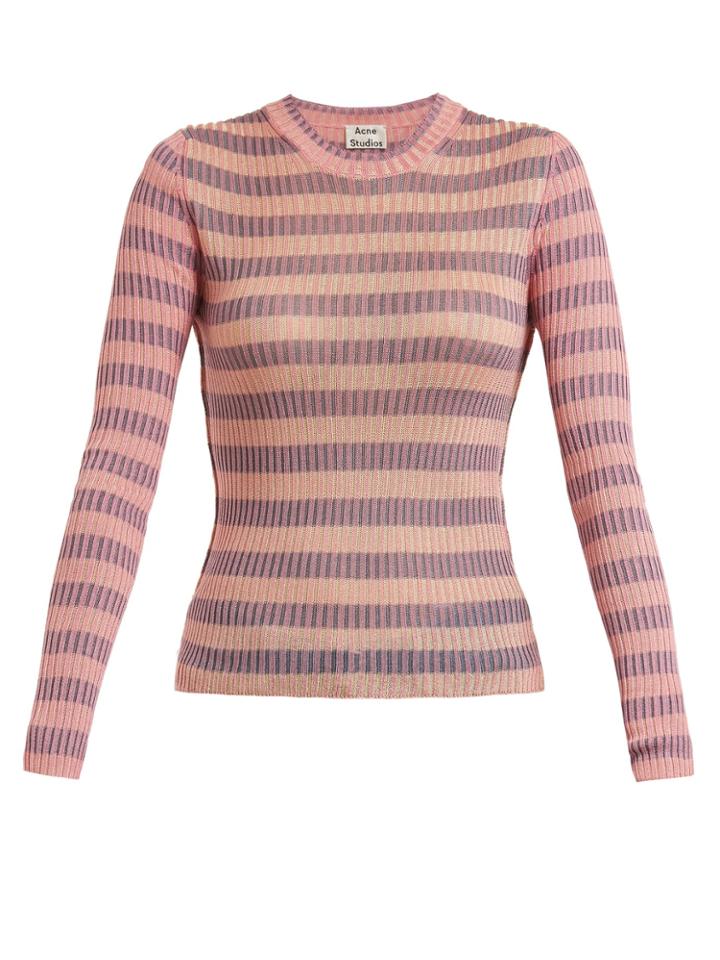 Acne Studios Rutmar Striped Cotton-blend Sweater
