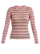 Acne Studios Rutmar Striped Cotton-blend Sweater