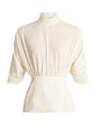 Emilia Wickstead Gee Gee High-neck Crepe Blouse