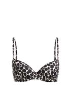 Matchesfashion.com Max Mara Beachwear - Lagge Dot Ptrint Bikini Top - Womens - Black Print