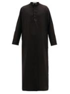 Matchesfashion.com Umit Benan B+ - Grandad-collar Linen Kaftan - Mens - Black