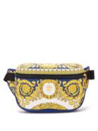 Matchesfashion.com Versace - Barocco Print Leather Belt Bag - Mens - Blue Multi