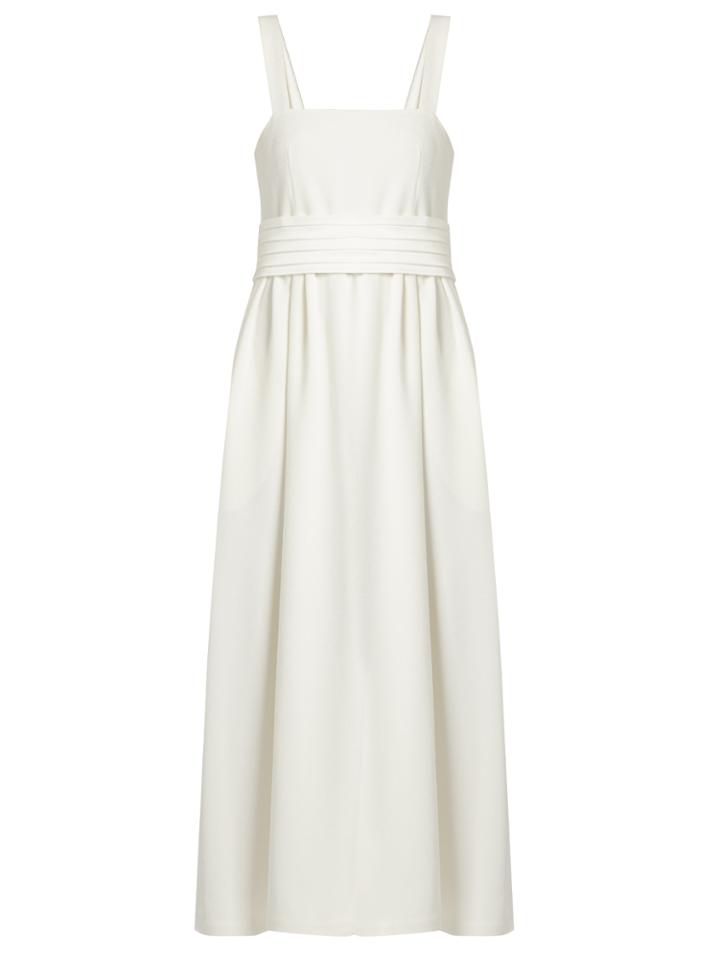 Racil Jerry Square-neck Crepe Dress