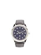 Matchesfashion.com Gucci - G Timeless Stainless Steel & Leather Watch - Mens - Black Silver