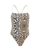 Matchesfashion.com Reina Olga - Chloe Square-neck Leopard-print Swimsuit - Womens - Leopard