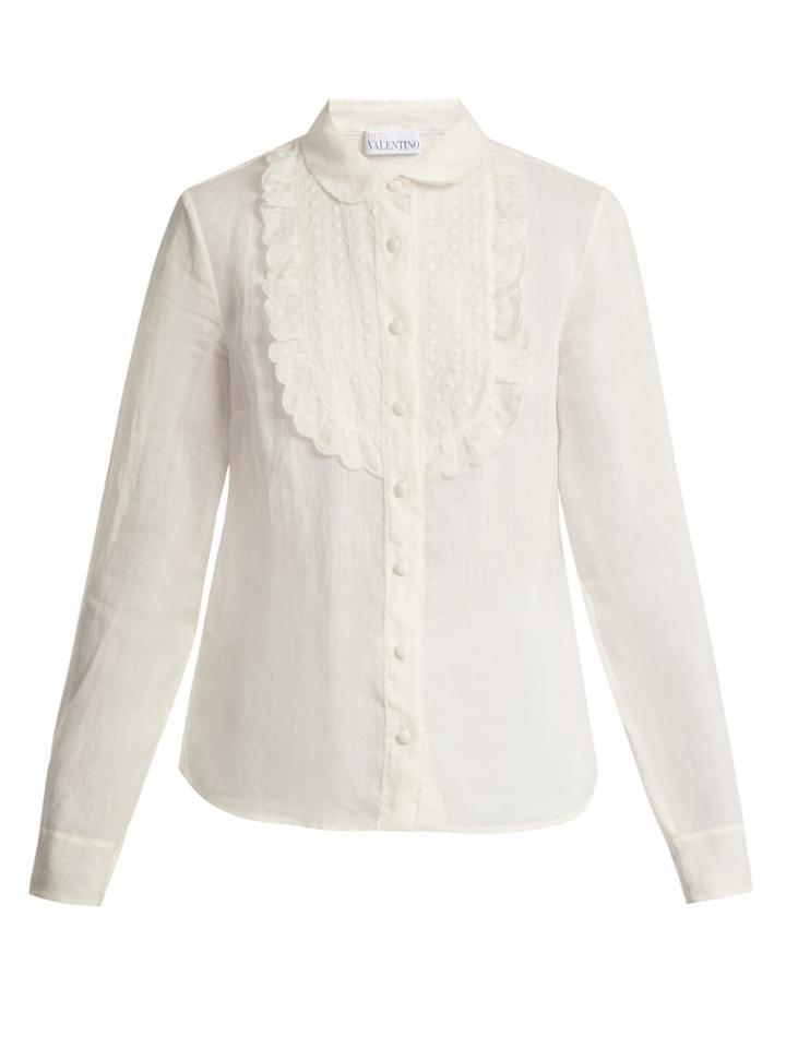 Redvalentino Ruffle-trim Point-collar Shirt