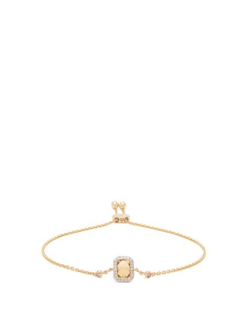 Matchesfashion.com Anissa Kermiche - November Citrine, Diamond & Gold Bracelet - Womens - Yellow