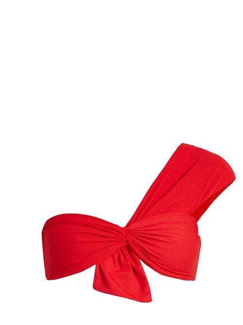 Matchesfashion.com Marysia - Venice One Shoulder Bikini Top - Womens - Red