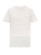 Matchesfashion.com Rag & Bone - Owen Striped Slubbed Linen T Shirt - Mens - Beige Multi