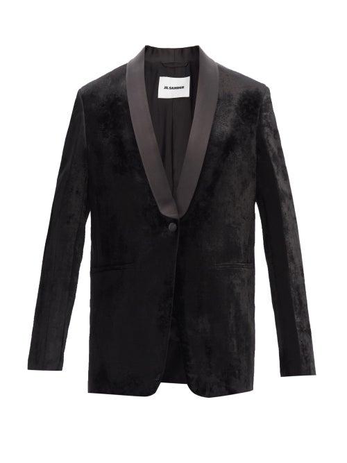 Jil Sander - Velvet Tuxedo Jacket - Womens - Black