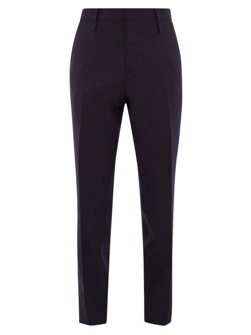 Matchesfashion.com Aldo Maria Camillo - Slim Leg Wool Tailored Trousers - Mens - Navy