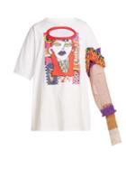 Matty Bovan Printed Patchwork-panelled Jersey T-shirt