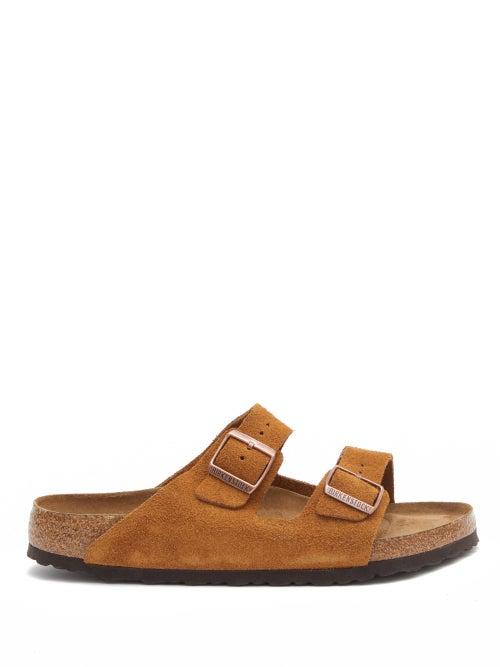 Matchesfashion.com Birkenstock - Arizona Two-strap Suede Slides - Mens - Tan
