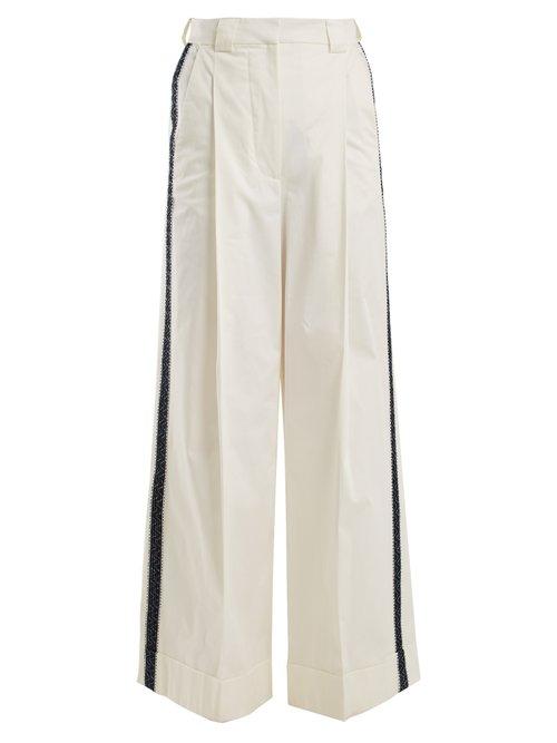 Matchesfashion.com Zeus + Dione - Aelous High Rise Trousers - Womens - Ivory
