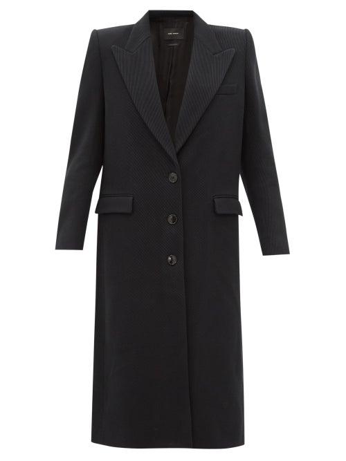 Isabel Marant - Giboleen Cotton-blend Whipcord Coat - Womens - Black