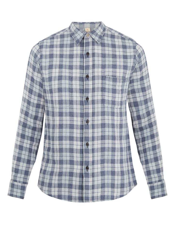 Faherty Reversible Belmar Checked Cotton Shirt