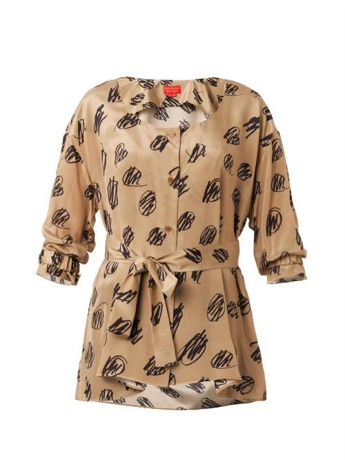 Vivienne Westwood Red Label Scribble-print Silk Shirt