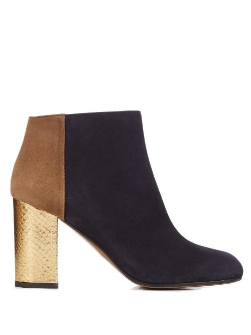 Marni Bi-colour Suede Ankle Boots