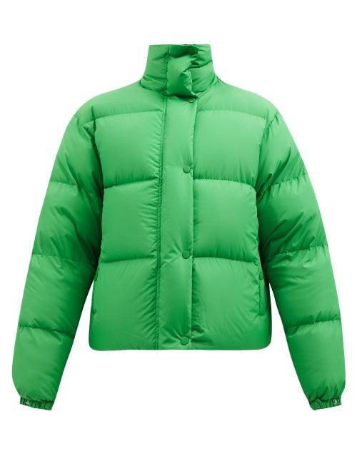 Richard Quinn - Logo-embroidered Reversible Down Jacket - Womens - Green Multi