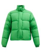 Richard Quinn - Logo-embroidered Reversible Down Jacket - Womens - Green Multi