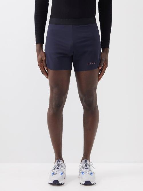 Falke Ess - Logo-print Stretch-jersey Running Shorts - Mens - Navy