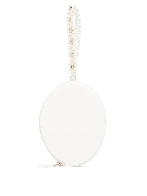 Matchesfashion.com Simone Rocha - Spike-embellished Leather Wristlet Clutch - Womens - Ivory