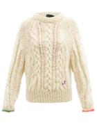La Fetiche - Marianne Chunky Aran-knit Wool Sweater - Womens - Ivory