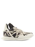 Matchesfashion.com Rick Owens - Maximal Runner Laced Leather Trainers - Mens - White Multi