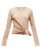Matchesfashion.com Altuzarra - Nalini Knotted Cashmere Sweater - Womens - Camel