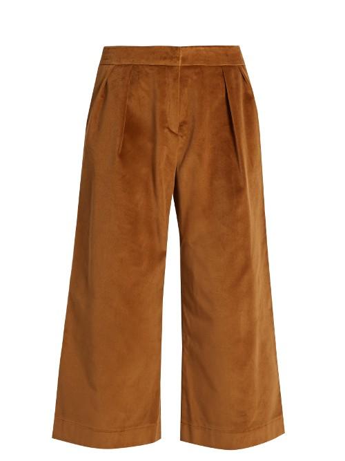 Palmer/harding High-rise Velvet Culottes
