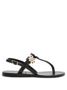 Ancient Greek Sandals Sylvie Daisy-embellished T-bar Leather Sandals
