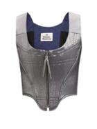 Vivienne Westwood - Portrait Metallic Corset - Womens - Silver