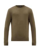 Matchesfashion.com Rag & Bone - Barrow Side Panel Cotton Blend Sweater - Mens - Khaki