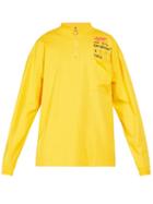 Matchesfashion.com Off-white - Logo Print Zipped T Shirt - Mens - Yellow Multi