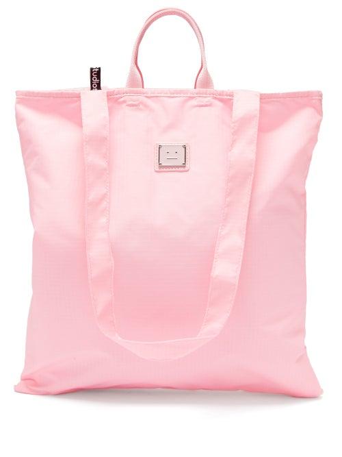 Ladies Bags Acne Studios - Awen Face-patch Shell Tote Bag - Womens - Pink