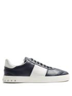 Matchesfashion.com Valentino - Fly Crew Low Top Leather Trainers - Mens - Navy Multi