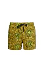 Matchesfashion.com Vilebrequin - Moorise Turtle Print Swim Shorts - Mens - Yellow