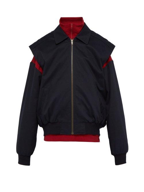 Matchesfashion.com Balenciaga - Gilet And Funnel Neck Sweater Blouson Twinset - Mens - Red Navy