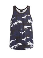 Matchesfashion.com The Upside - Marine Camouflage Print Cotton Tank Top - Womens - Blue Print