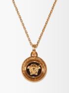 Versace - Medusa Head Coin Pendant Necklace - Mens - Gold Multi