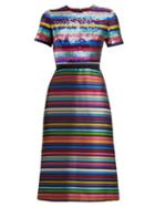 Matchesfashion.com Mary Katrantzou - L'amur Sequinned Jacquard Dress - Womens - Multi Stripe