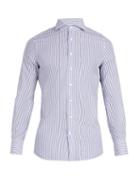 Matchesfashion.com Salle Prive - Evron Cotton Poplin Striped Shirt - Mens - Navy